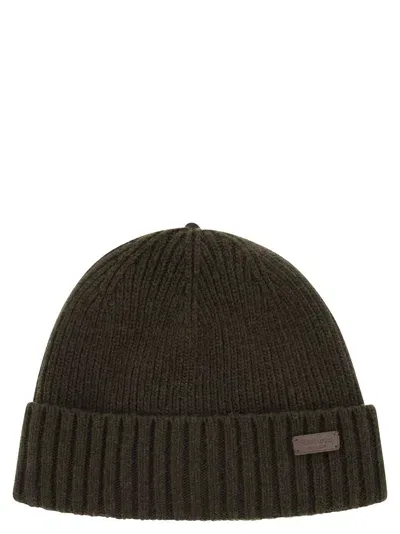 Barbour Carlton Wool Cap In Olive