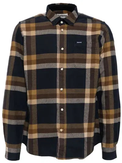 Barbour Check Pattern Shirt In Black