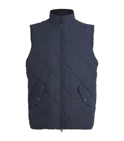 Barbour Chelsea Quilted Gilet In Navy Blue