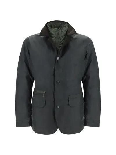 Barbour Craster Wax Jacket In Sage