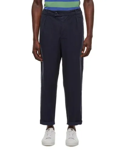 Barbour Cropped Chino Pants In Navy