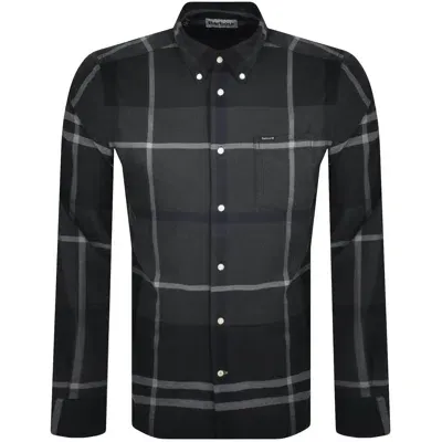 Barbour Dunoon Check Long Sleeved Shirt Grey In Gray