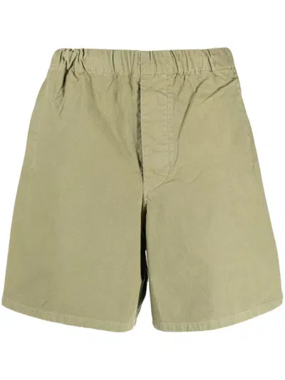 Barbour Elasticated-waist Cotton Bermuda Shorts In Green