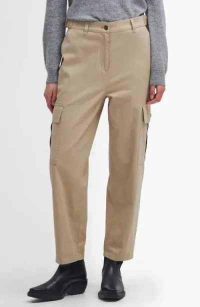 Barbour Elisha Cotton Cargo Pants In Pepper Brown