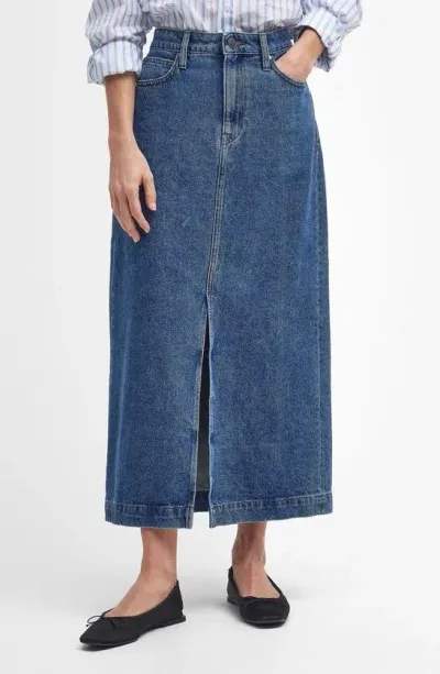 Barbour Ella Nonstretch Denim Midi Skirt In Authentic