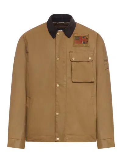 Barbour Giubbino International Workers Wax In Nude & Neutrals