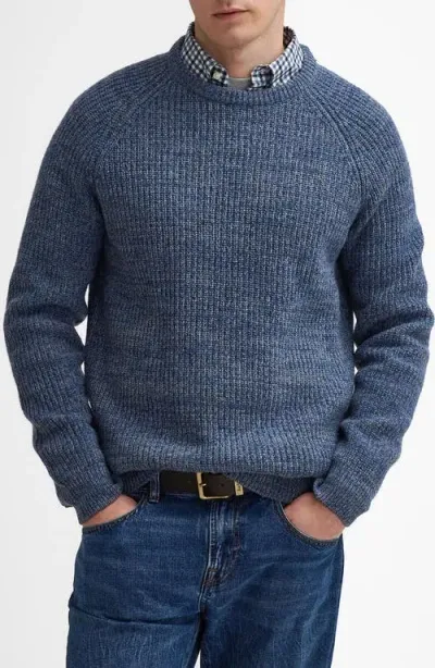 Barbour Horsefood Wool Sweater In River Blue