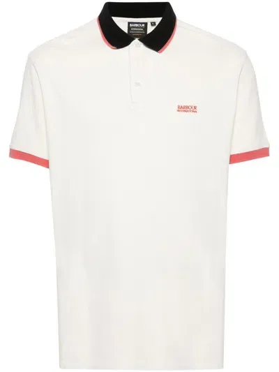 Barbour Logo-embroidered Polo Shirt In Cr11 Dove Grey