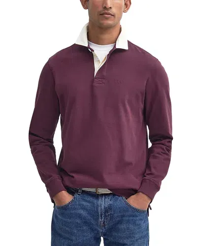 Barbour Howtown Long Sleeve Rugby Shirt In Merlot