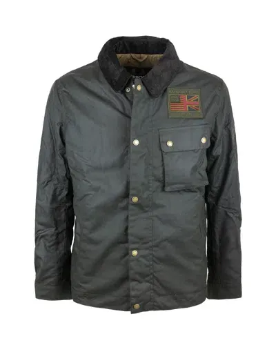 Barbour International Giacca Verde "workers Wax" In Sg91