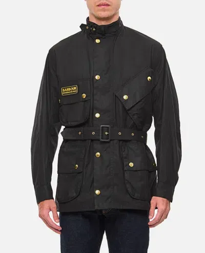 Barbour International Mens Original Wax Jacket In Black