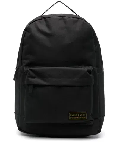 Barbour International Knockhill Unisex Essential Backpack In Black