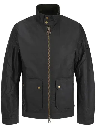 Barbour International Lutlaw Harrington Jacket In Grey