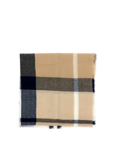 Barbour "lawers Tartan" Scarf In Beige