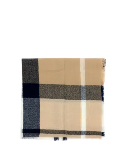 Barbour Lawers Tartan Scarves In Beige