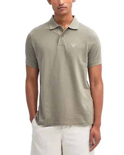 Barbour Mens Sports Polo Shirt In Dusty Green