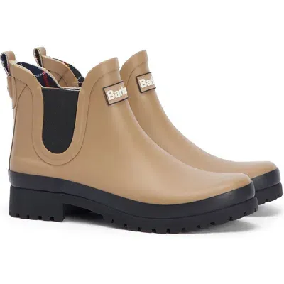 Barbour Mallow Womens Chelsea Wellies In Sandstone/black