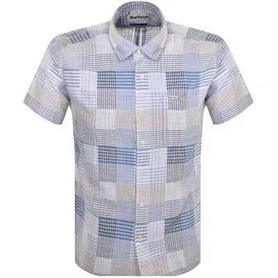 Barbour Oakshore Short Sleeve Shirt Blue In Multi