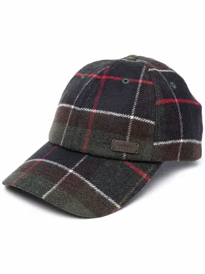 Barbour Plaid Wool Hat In Multicolour