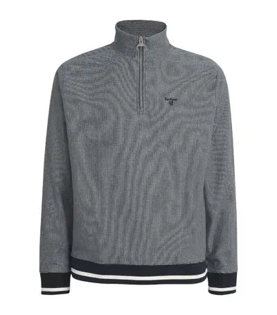 Barbour Houndwood Mens Tailored Half Zip Sweatshirt In Navy