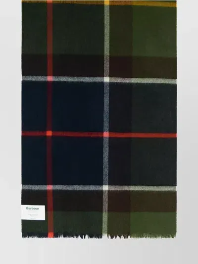 Barbour 'rosefield' Checkered Wool Scarf In Multicolor