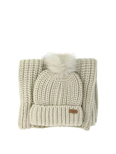 Barbour "saltburn" Beanie And Scarf Set