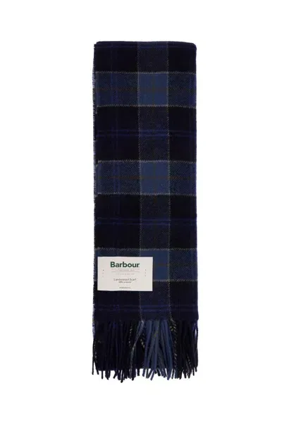 Barbour Sciarpa In Lana Tartan In Blue