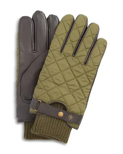 Barbour Singsby Gloves In Olive/brown