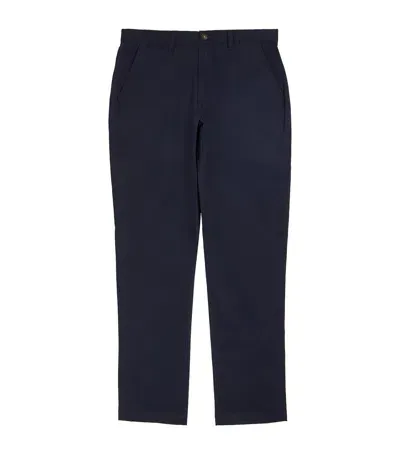 Barbour Suede Sateen Tailored Trousers In Navy