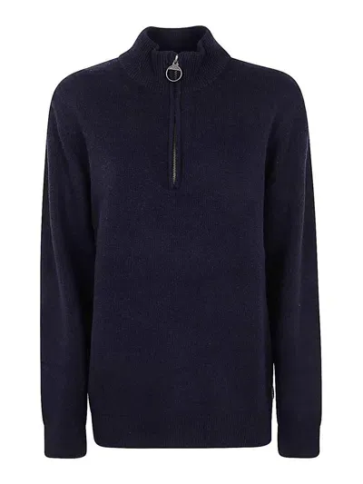 Barbour Holden Half Zip Knitwear In Azul