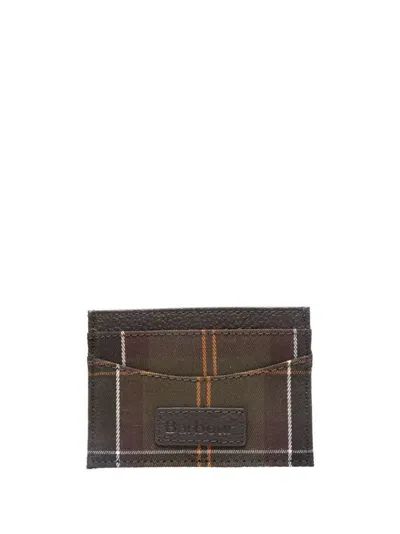 Barbour Tartan Cardholder In Green