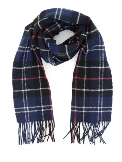 Barbour Tartan Scarf In Blue