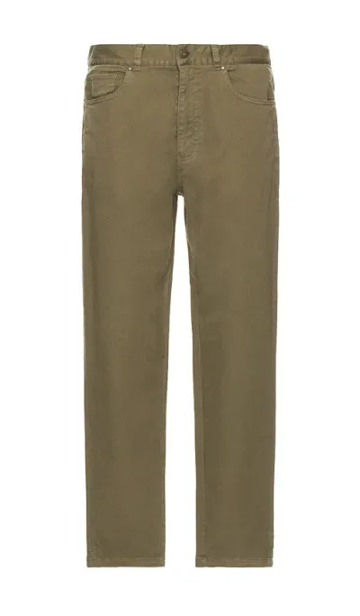 Barbour Washed Stretch Twill Regular Fit Trouser In Olive