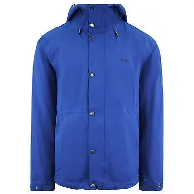 Pre-owned Barbour Waterproof Breathable Noden Jacket Zip Up Navy Mens Coat Mwb0686in51 In Blau