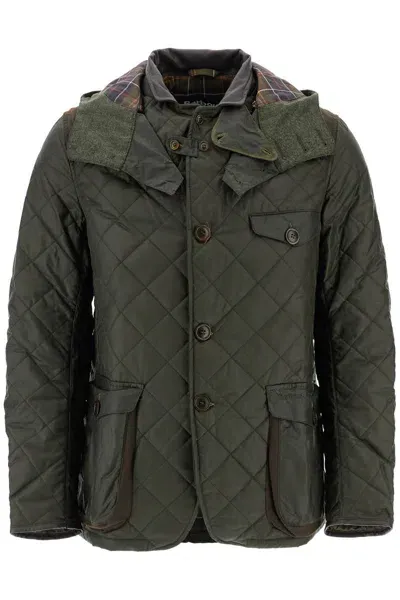 Barbour X Tokito Jacket With Quilted Wax Finish In Green