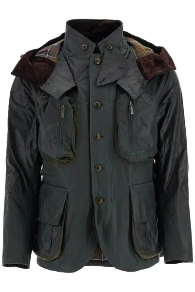 Barbour X Tokito Outland Waxed Jacket In Green