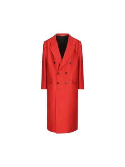 Barena Venezia Barena Double Breasted Long Sleeved Coat In Red