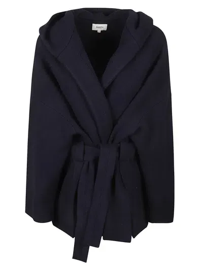 Barena Venezia Belted Coat In Blu Navy