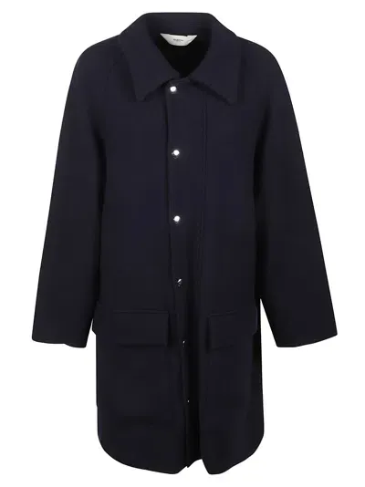 Barena Venezia Cargo Pocket Detail Buttoned Coat In Blu Navy