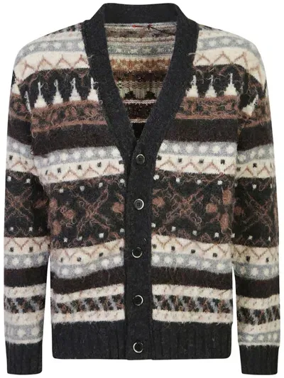 Barena Venezia Fair Isle-knit Cardigan In Multi