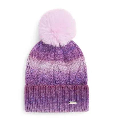 Bari Lynn Kids' Ombré Bobble Hat In Purple