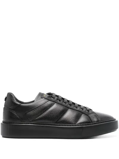 Barrett Leather Sneakers In Black