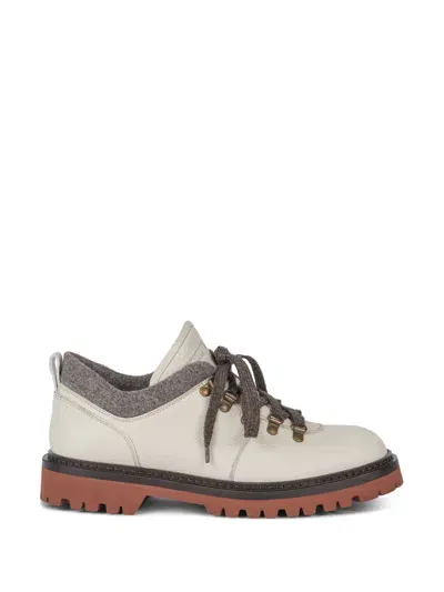 Barrett Pedula Off White Dove Gray And Rubber Sole In Off White Taupe