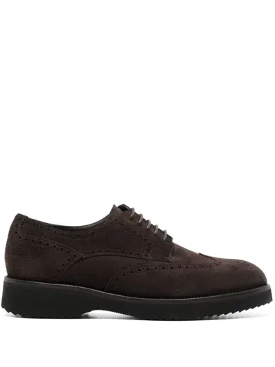 Barrett Suede Brogues In Brown