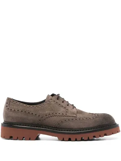 Barrett Suede Brogues In Brown