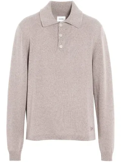 Barrie B Label Cashmere Polo Shirt In Neutrals