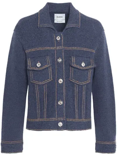 Barrie Knitted Jacket In Blue