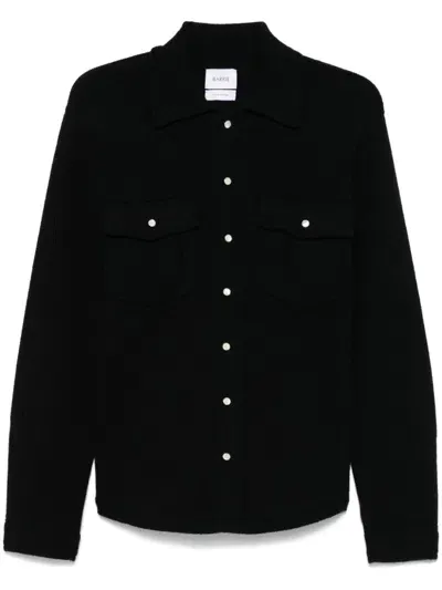 Barrie Knitted Overshirt In Black