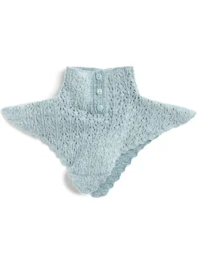 Barrie Lace Cashmere Collar-scarf In Blue