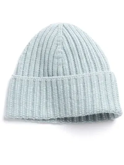 Barrie Ribbed-knit Cashmere Beanie In Blue